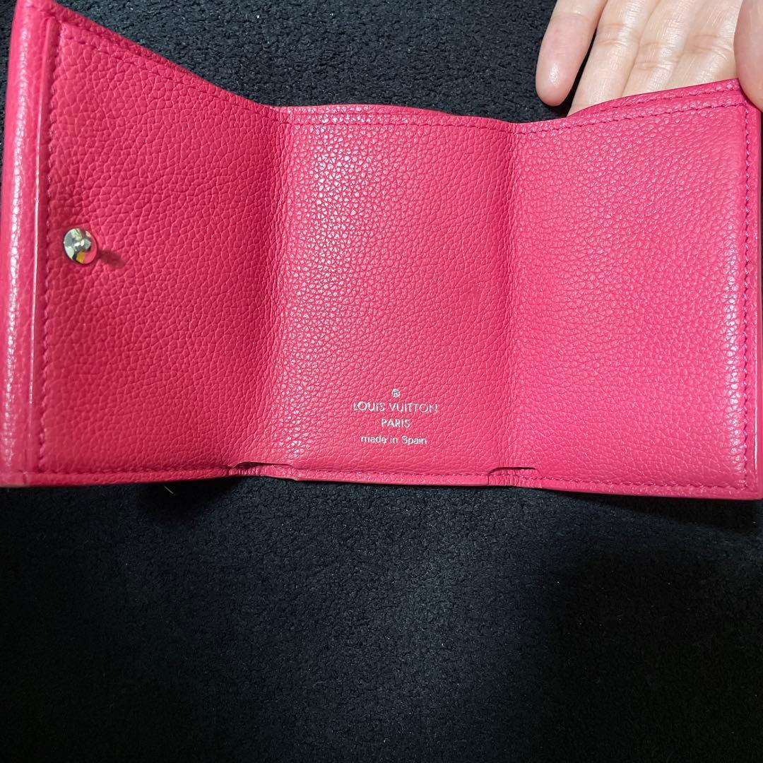 ち*★様 LV ルイヴィトン ピンク 三つ折り財布 コンパクト ミニ財布 可愛い