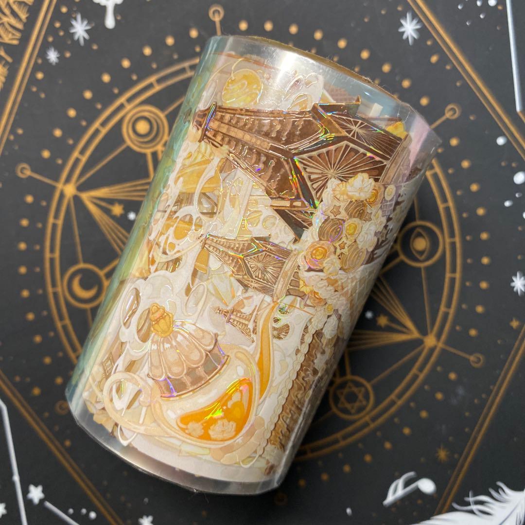 【B1】海外　10m巻　PET/貝殻光マスキングテープ　背景系/装飾系/動物系