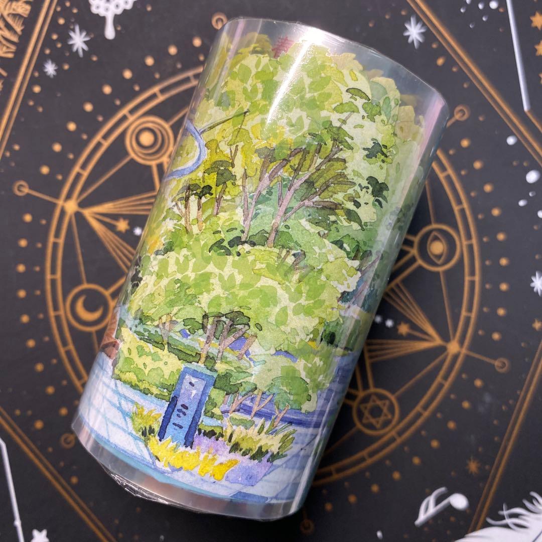 【B1】海外　10m巻　PET/貝殻光マスキングテープ　背景系/装飾系/動物系