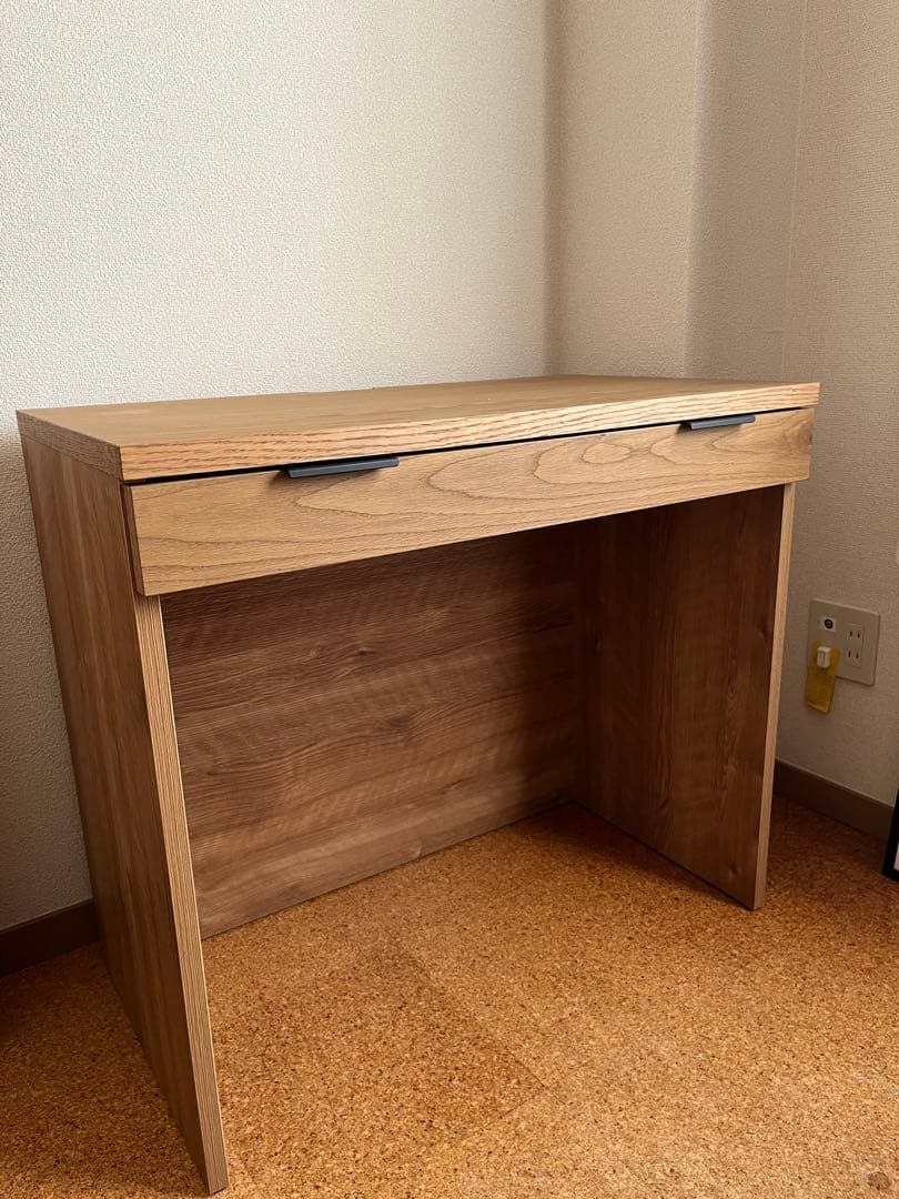 unico ADDAYデスク ナチュラル 木製 引き出し付き