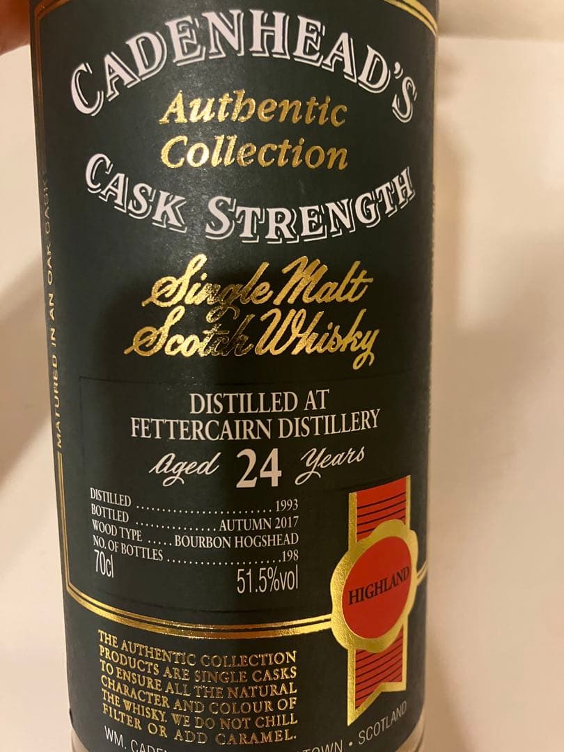 CADENHEAD's Fettercairn 24年 カスクストレングス