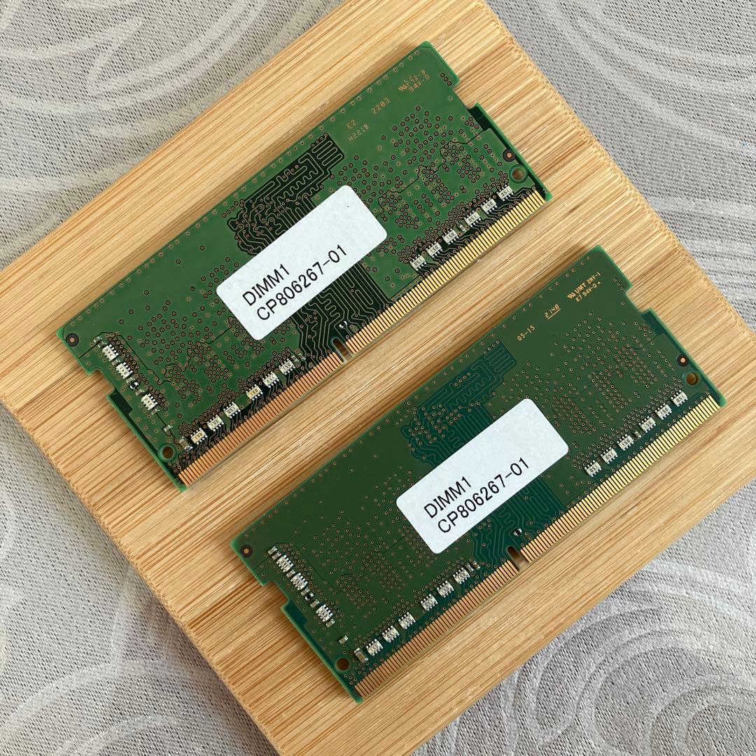 Samsung製DDR4 8GBメモリ2枚　計16GB、PC4-3200AA規格