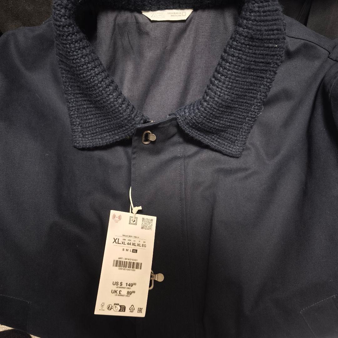 ●ZARA トグルボタンジャケット 新品 XL ネイビーブルー 完売品
