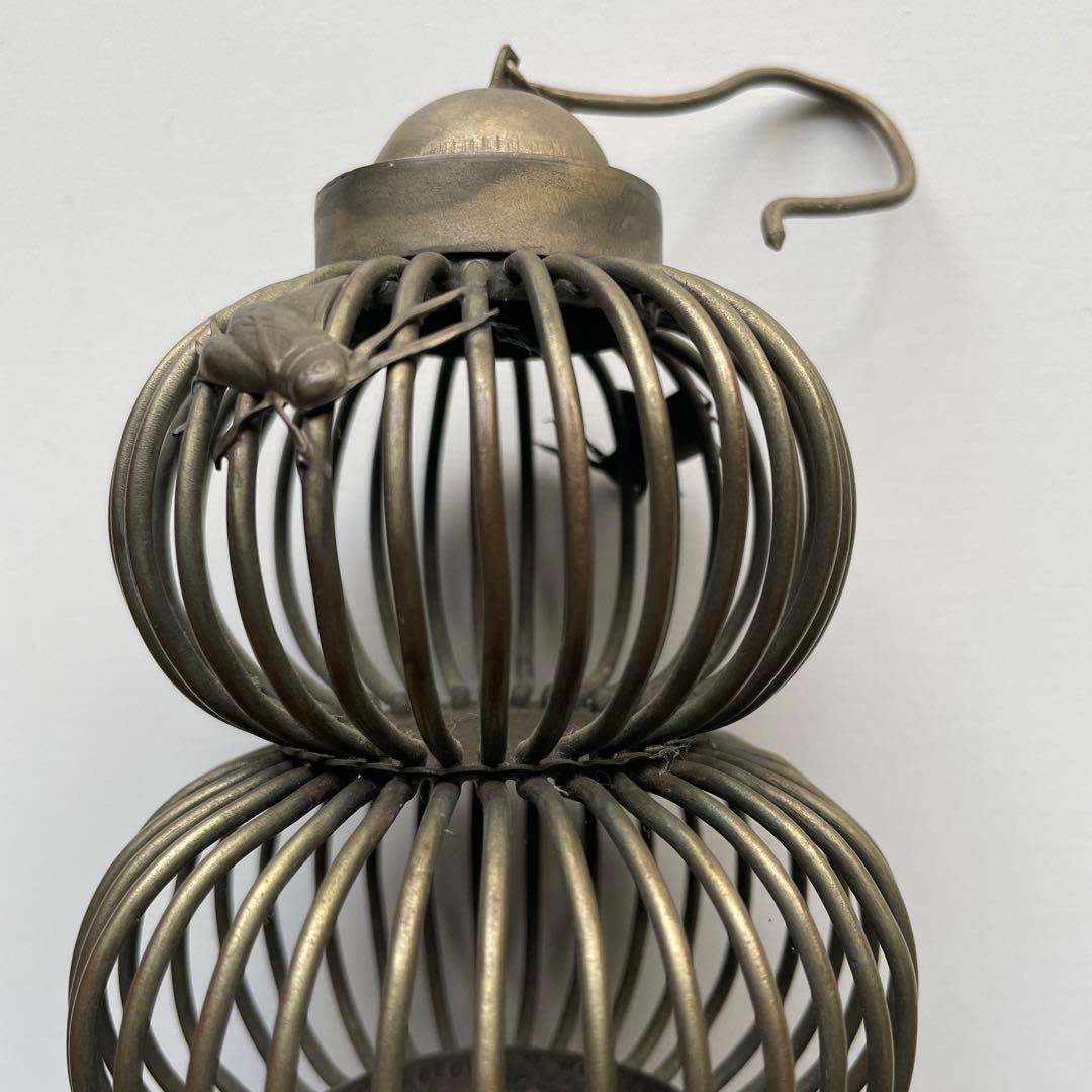 アンティーク「銀製虫かご」中国古美術