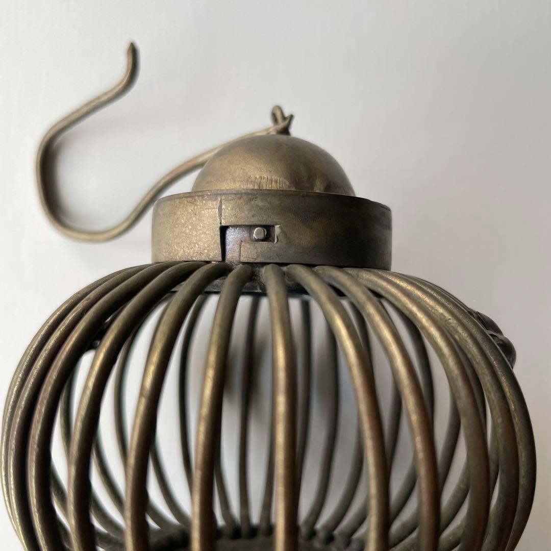 アンティーク「銀製虫かご」中国古美術