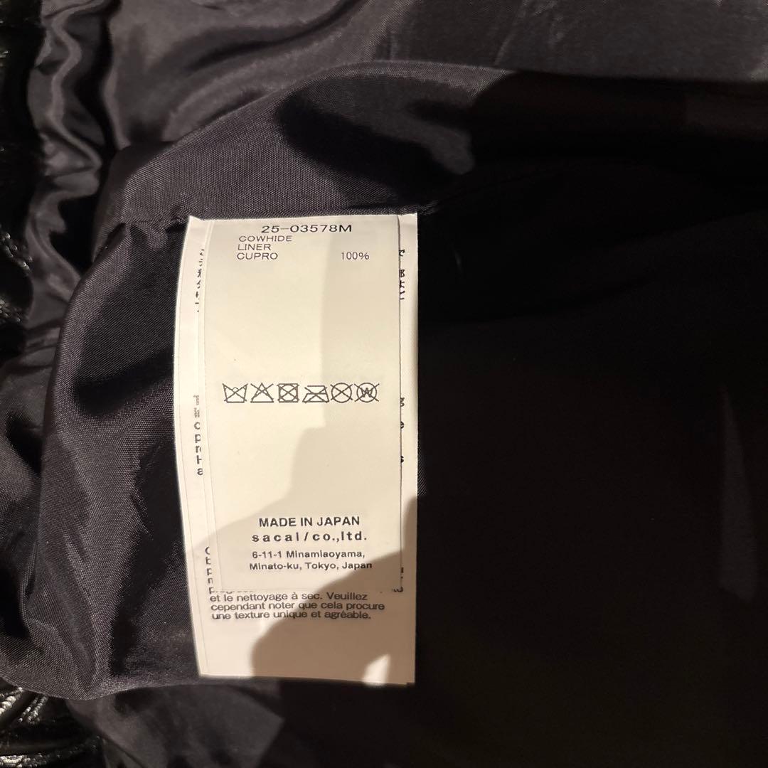 Sacai 25SS ZIP UP LEATHER JACKET サイズ1
