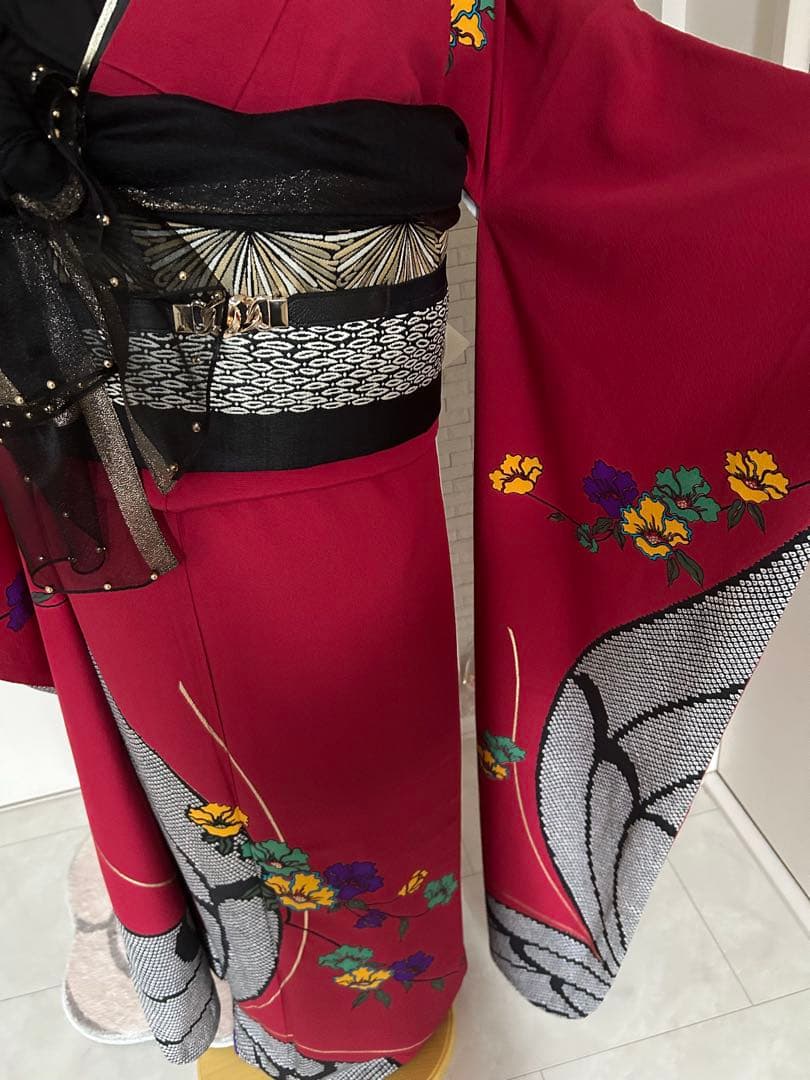 きりたんぽ　赤系　振袖フルセット