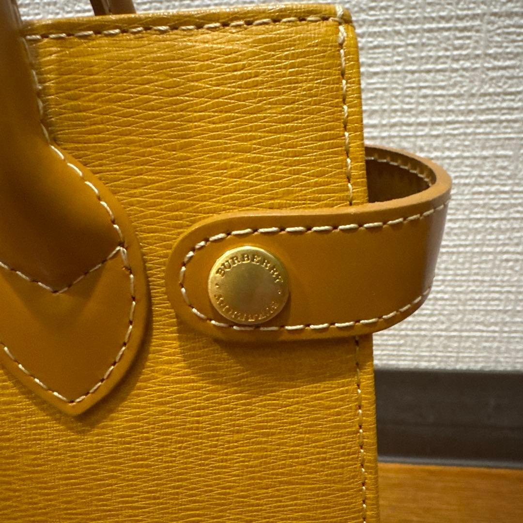 BURBRRY バーバリー ハンドバッグ トートバッグ イエロー
