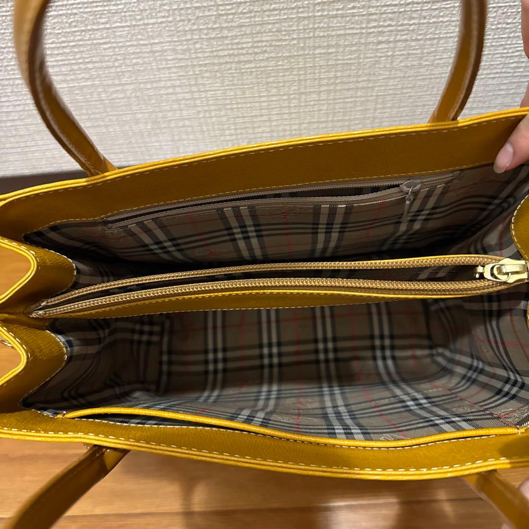 BURBRRY バーバリー ハンドバッグ トートバッグ イエロー