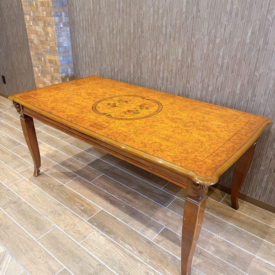 イタリア ダイニングテーブル 象嵌細工 エレガント クラシック ヨーロピアン