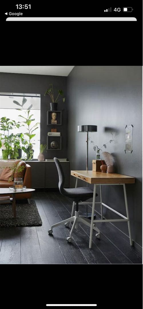 バンブー製 3引き出しテーブル IKEA イケア リルオーセン デスク