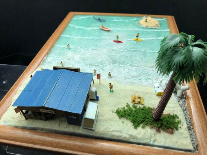 海の家 海岸ジオラマ