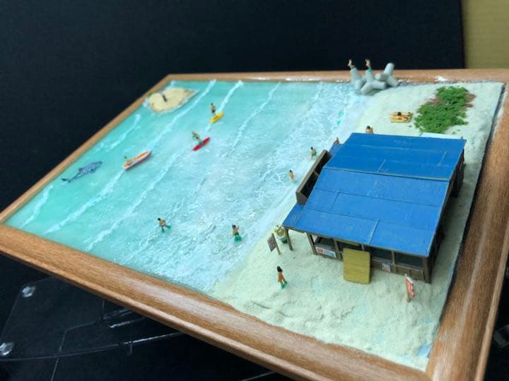 海の家 海岸ジオラマ