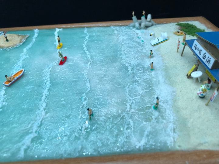 海の家 海岸ジオラマ