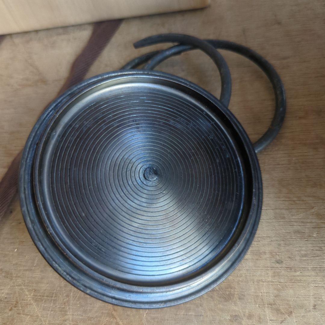 鶴首釜　唐松　菊池政光　茶道具　茶道　木箱　釜　在銘