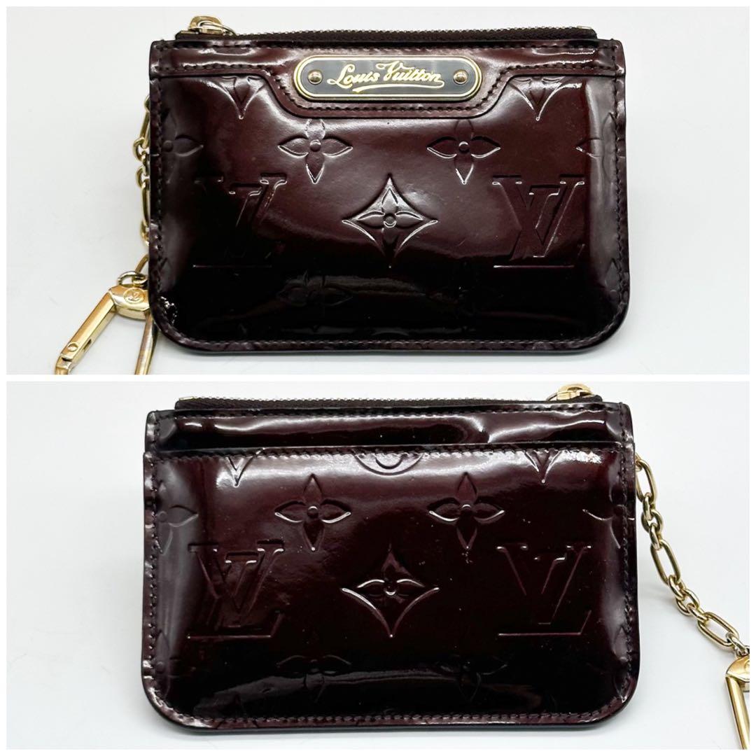 ルイヴィトン ポシェット クレ NM 新型 アマラント モノグラム キーホルダー