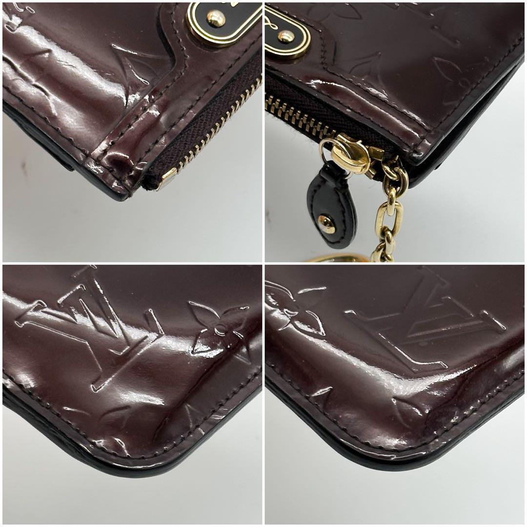 ルイヴィトン ポシェット クレ NM 新型 アマラント モノグラム キーホルダー