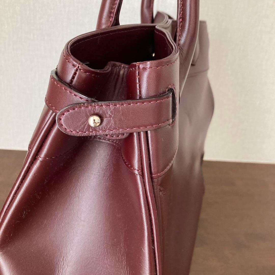 傳濱野（皇室御用達）クラッシックトートバッグ　ボルドー