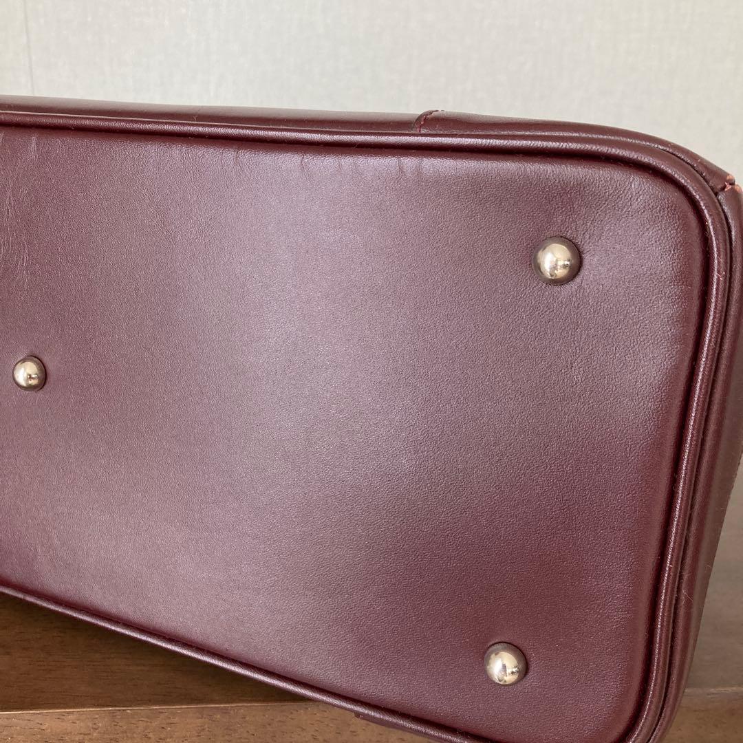 傳濱野（皇室御用達）クラッシックトートバッグ　ボルドー