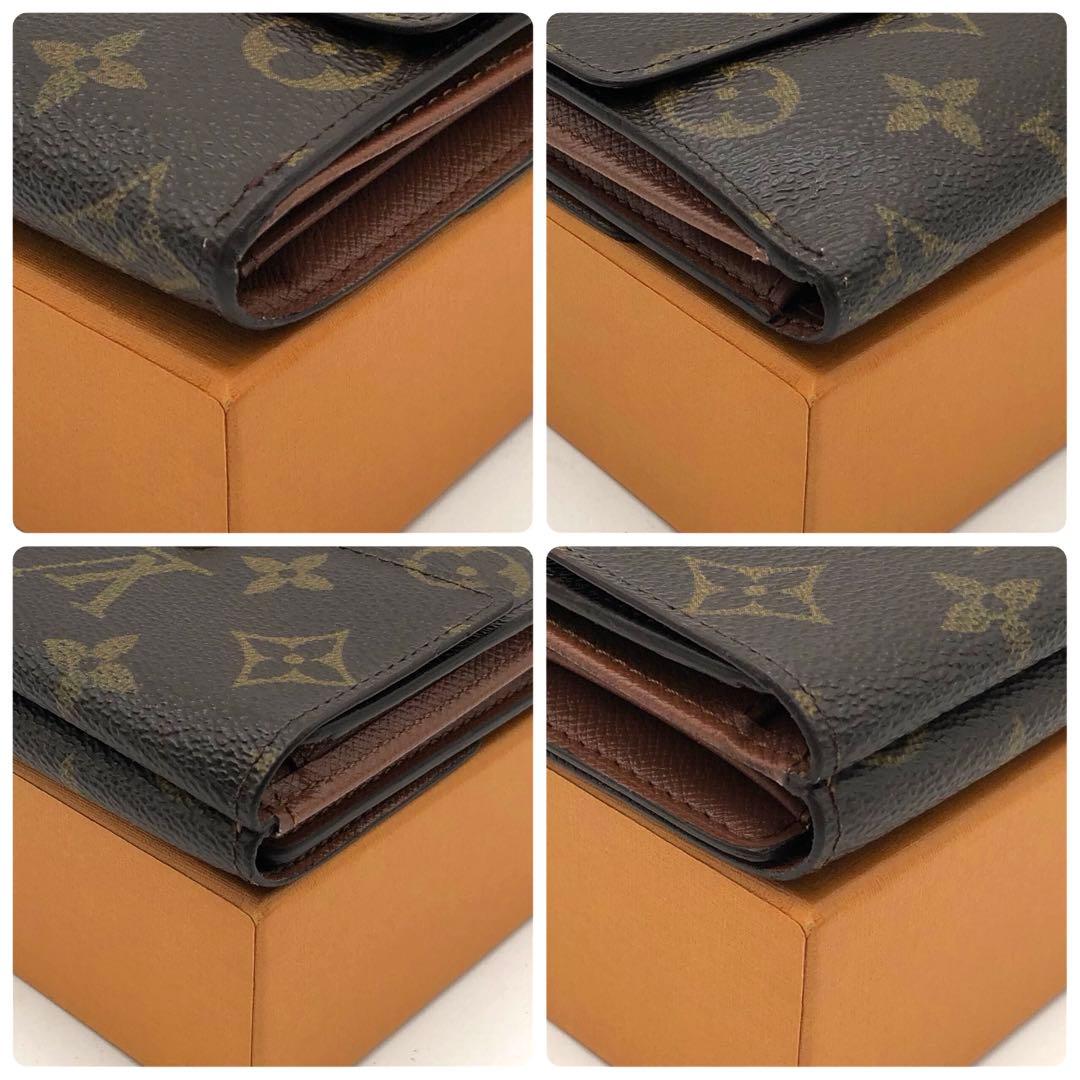 ルイヴィトン モノグラム 三つ折り財布 ポルトモネビエカルトクレディ ブラウン