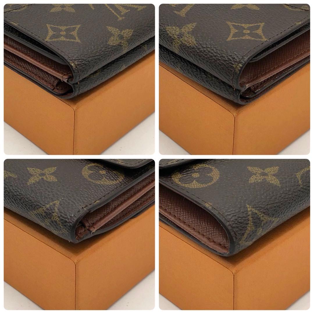 ルイヴィトン モノグラム 三つ折り財布 ポルトモネビエカルトクレディ ブラウン
