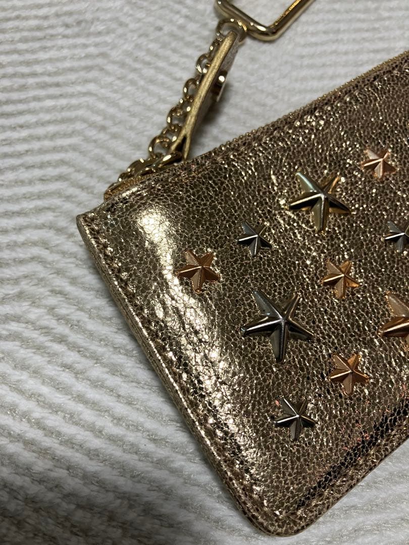 JIMMY CHOO ジミーチュウ 星スタッズデザイン/チェーン付きケース