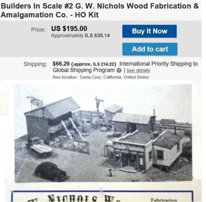 G.W.ニコルズ製材所KIT ビルダーズインスケール製 HO (1/87)