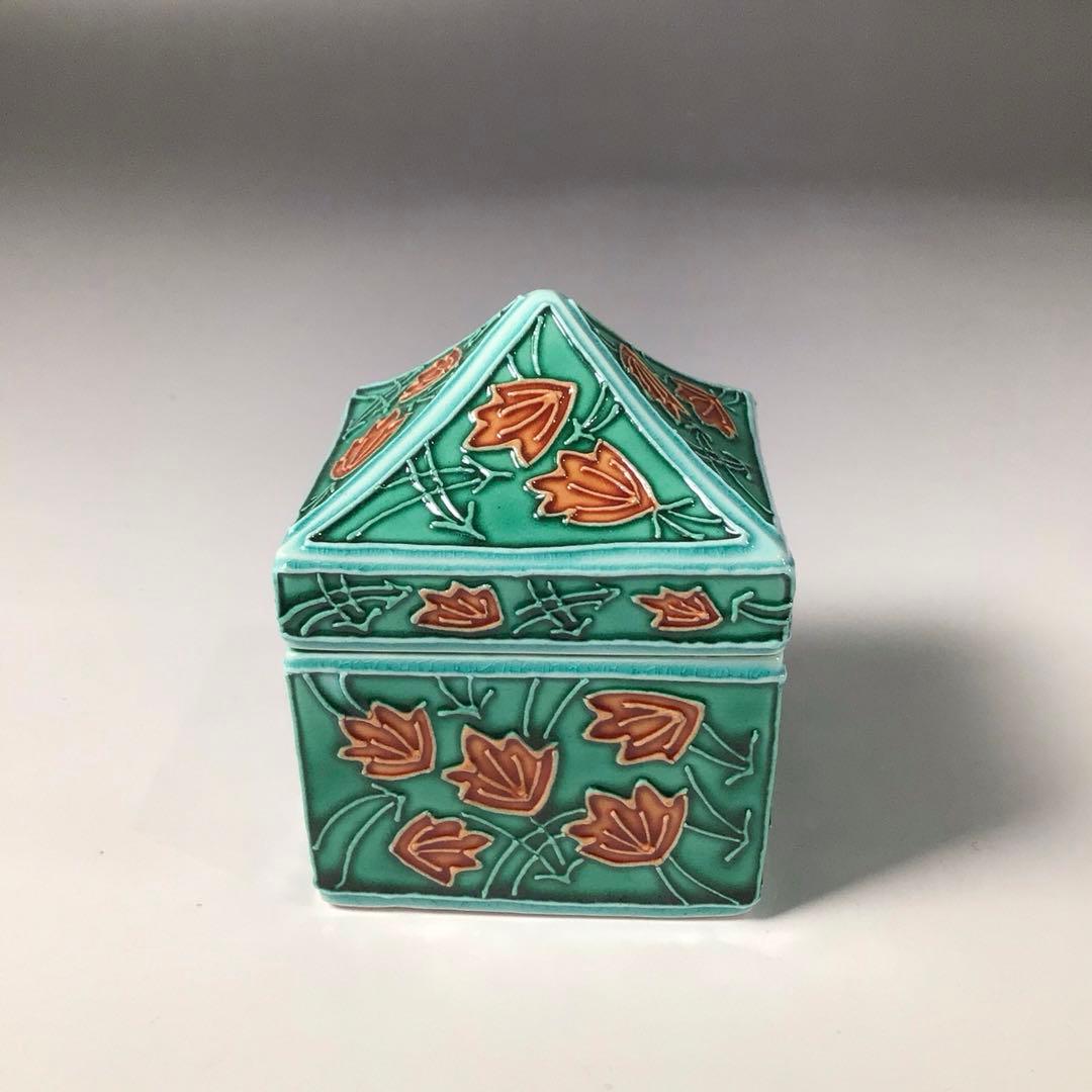 Ｓ７１　香合　『中村翠嵐造』『交趾』『辻堂香合』　共箱　茶道具