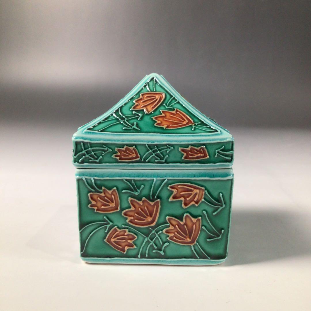 Ｓ７１　香合　『中村翠嵐造』『交趾』『辻堂香合』　共箱　茶道具