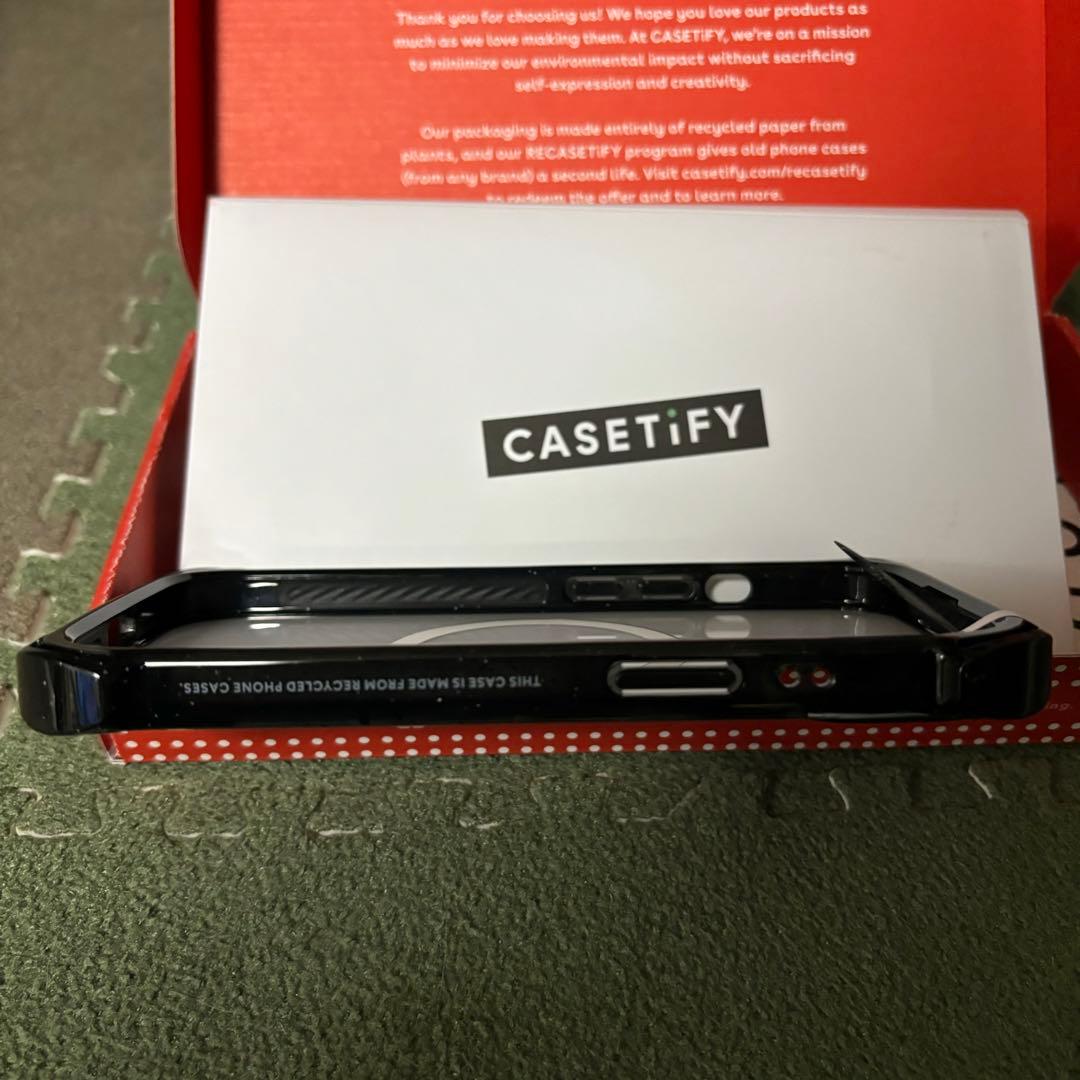 新品未使用casetifyバウンスケース MagSafe対応 チェックテディベア