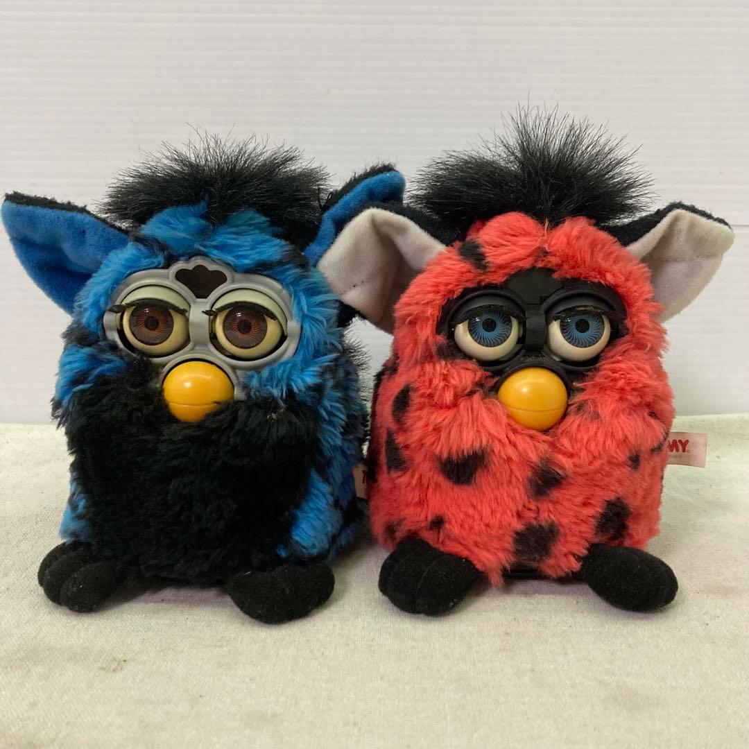 TOMY　トミー　初代ファービー 1999年 ブルー×ブラック　レッド×ブラック