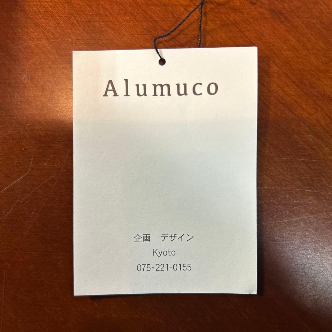 アルムコ、マットクロコダイル多機能2つ折り財布、ネイビー、未使用。