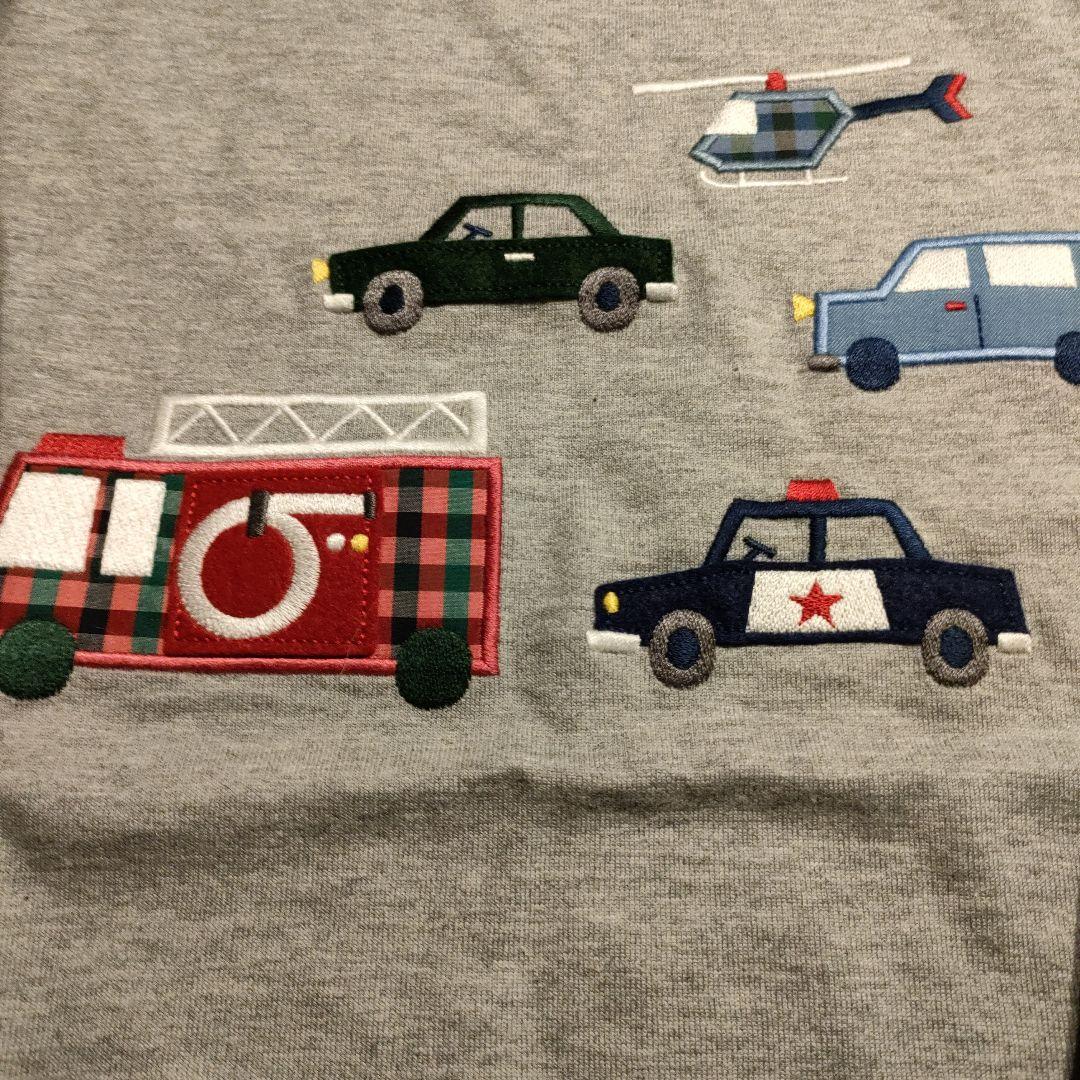 コモンドール　車とヘリコプター刺繍トレーナー 100cm