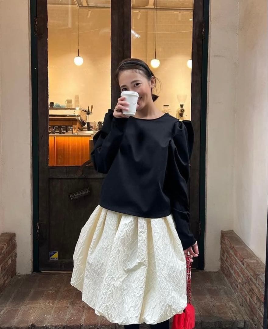 【新品未使用】 fuwary jacquard balloon skirt