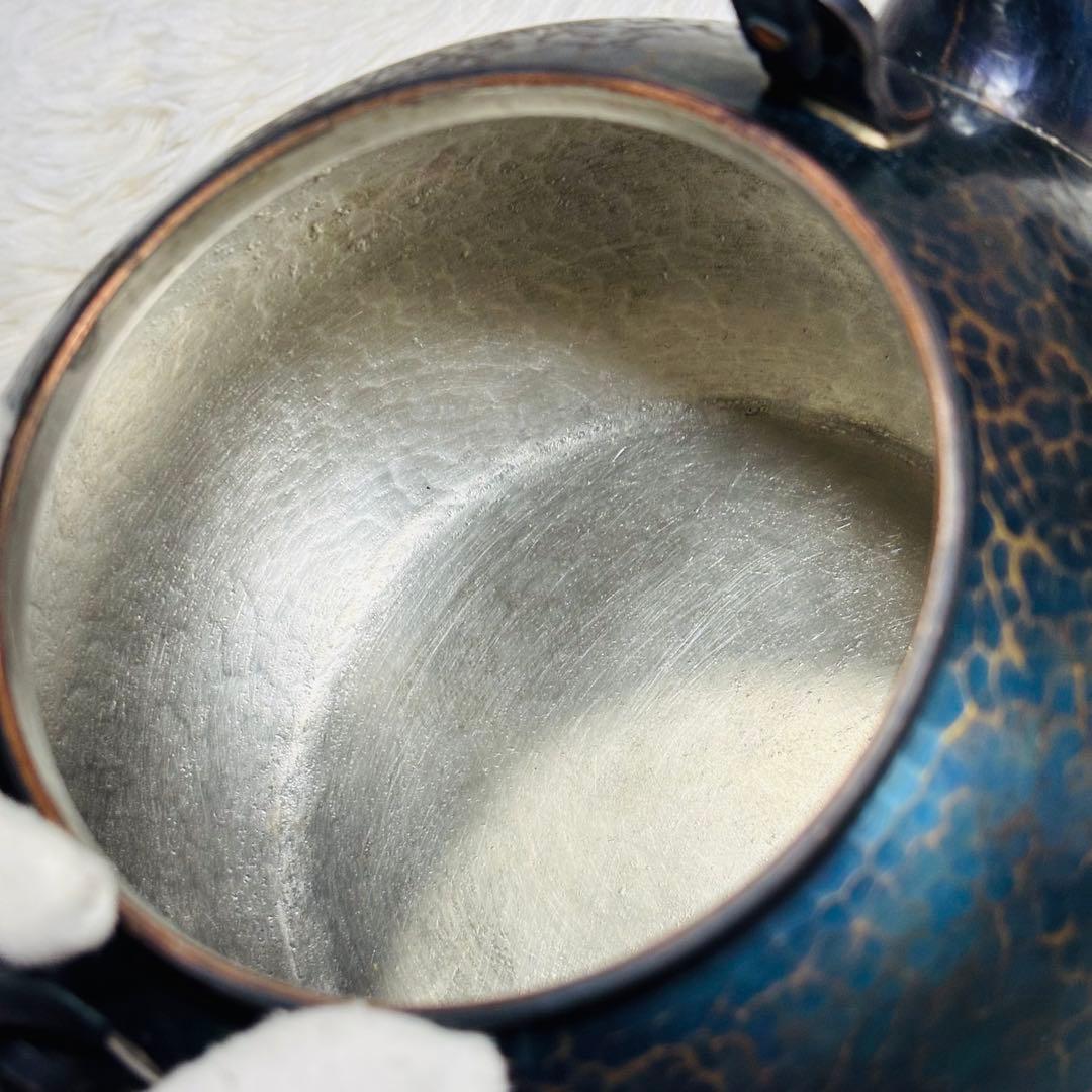 玉川堂　茶筒　建水　水差し　薬缶　鎚起銅器　茶器揃　玉虫　紫　燕三新潟県