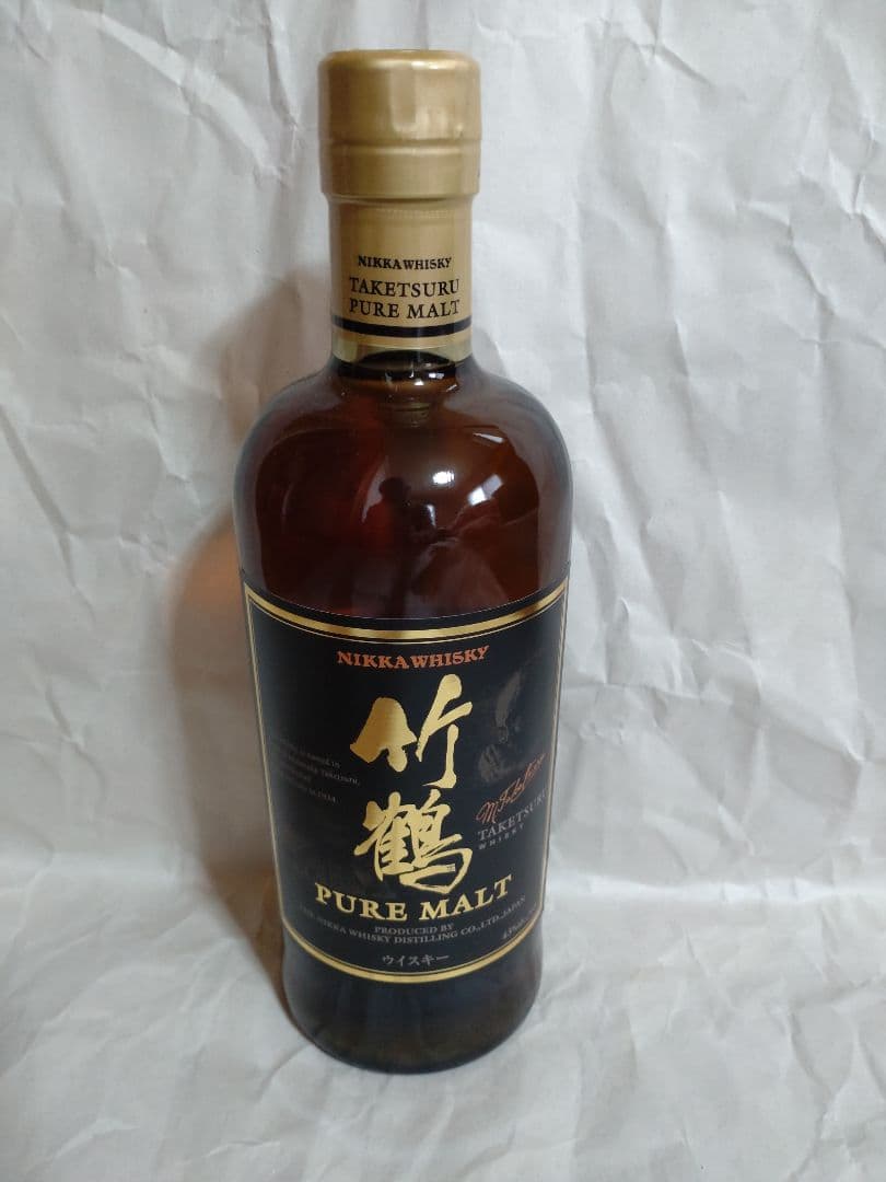 稀少　ニッカウヰスキー　竹鶴ピュアモルト　旧黒ボトル700ml1本