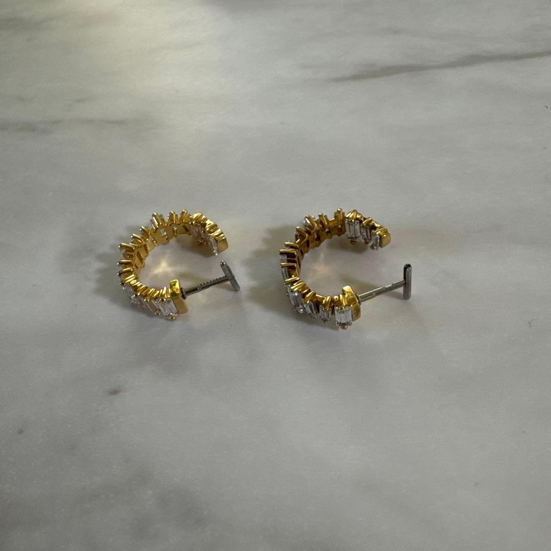 【BAQLESS】バックレス ゴールド ストーン ピアス 新品未着用