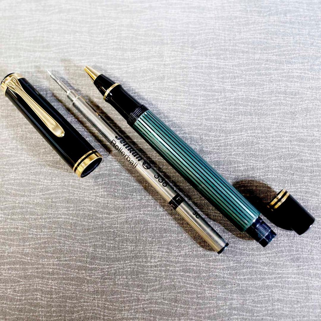 【送料込み】ペリカン ボールペン スーベレーン Ｒ４００ 緑縞