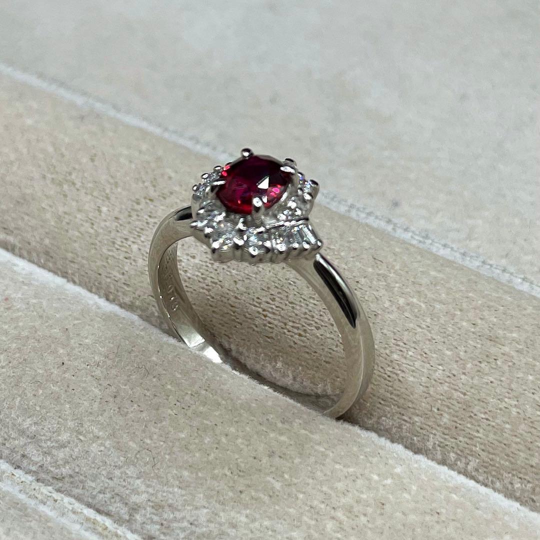 専用JL197★高級 ルビー0.73ct ダイヤモンド プラチナ リング ソ付