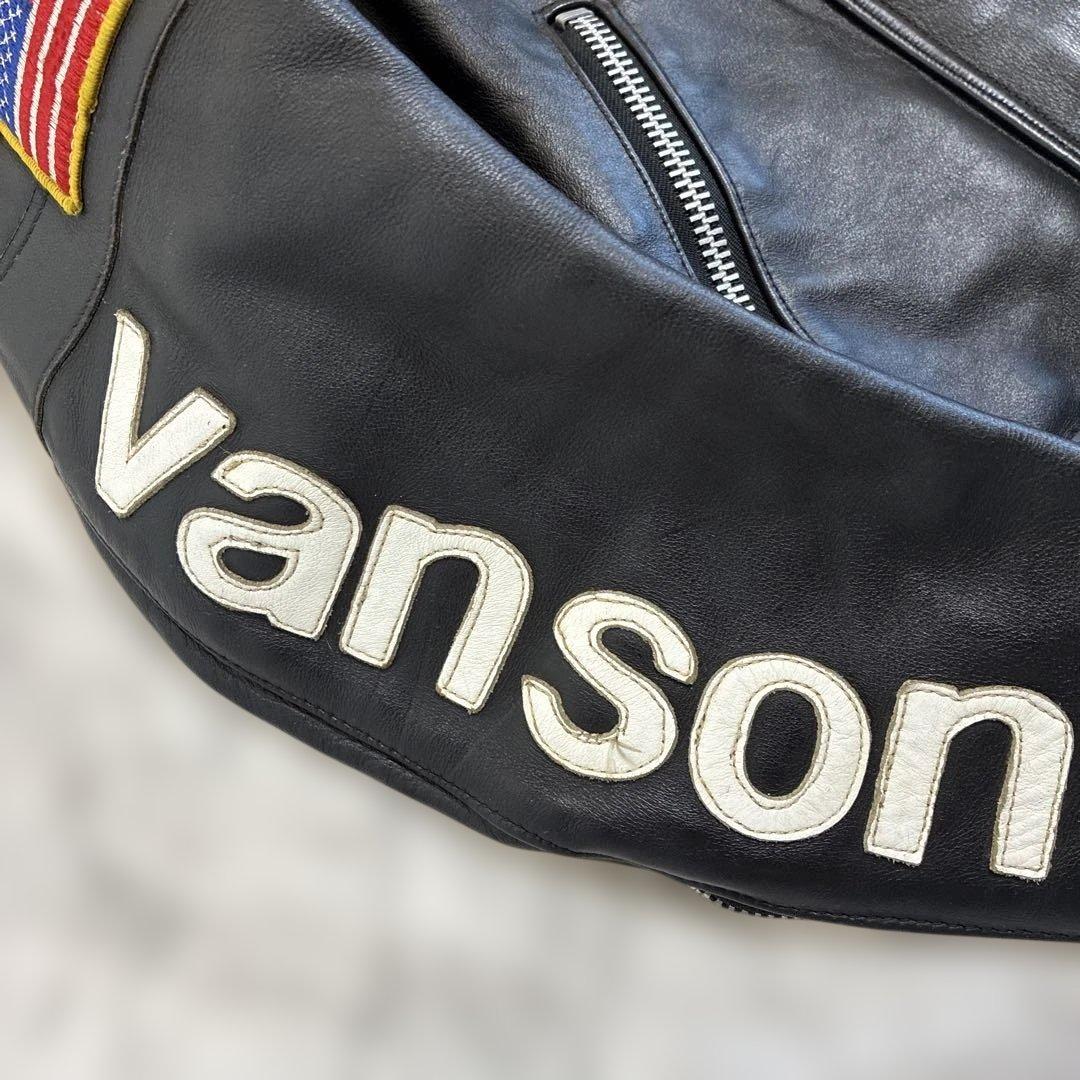 Vanson ライダースジャケット　TCジャケット サイズ36 ワッペン