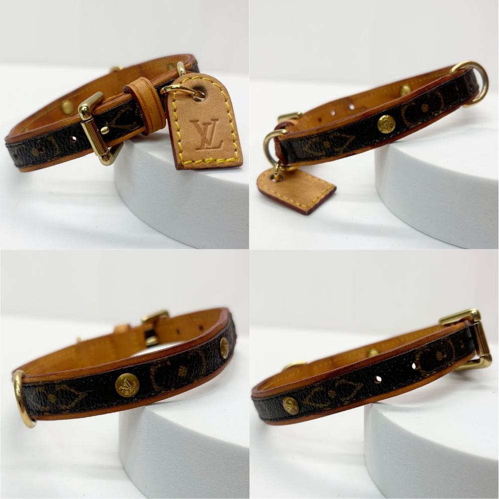 ルイヴィトン ペット首輪 モノグラム M58072 小型犬 猫 レザー