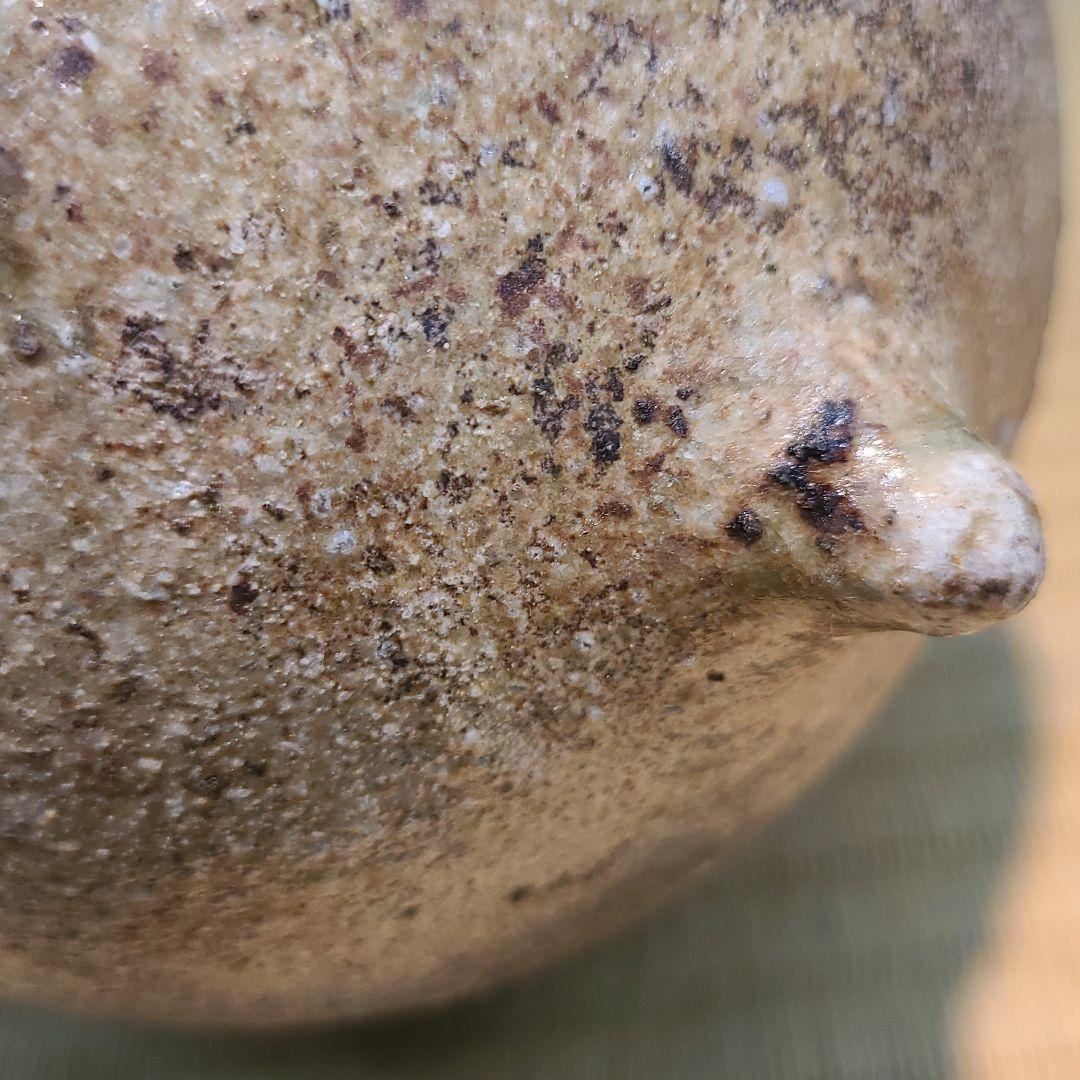 信楽焼 加藤隆彦作 鶴首 高さ6.5寸（約20cm） 共箱 本物保証