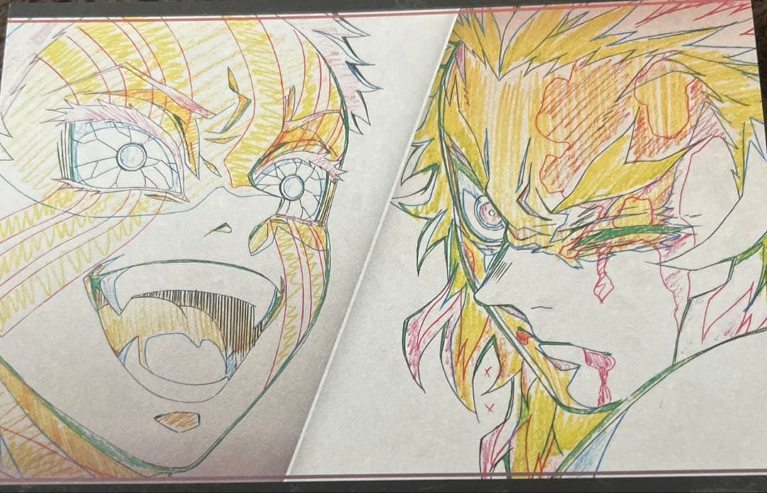 鬼滅の刃　ユーフォテーブルダイニングW賞Ｂ2ポスターのみ　猗窩座　煉獄