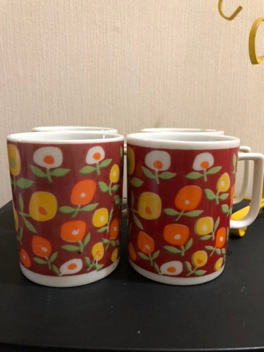 ビンテージ　マグカップ4点＆マグスタンド　セット