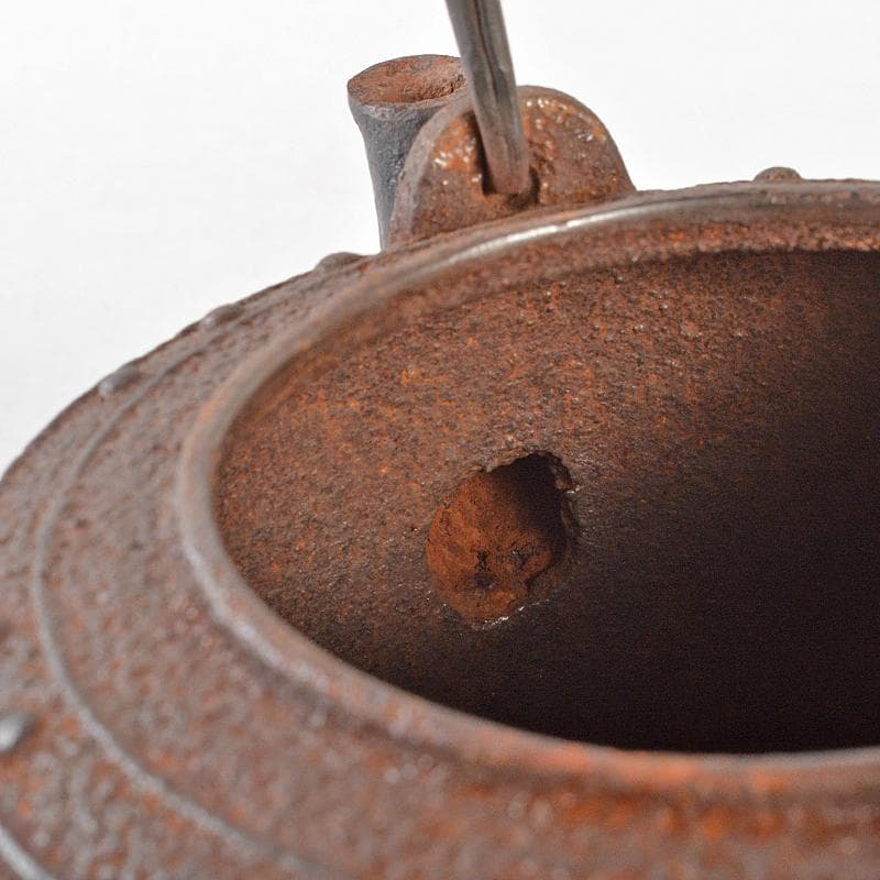 煎茶道具　鋲打文　鉄瓶　鉄釜　M　R5868