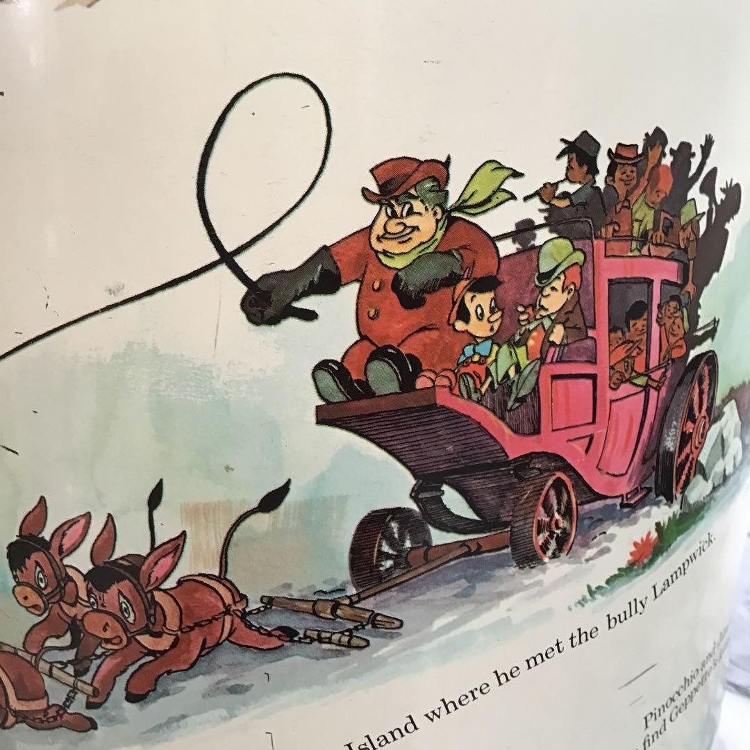 ピノキオ W.D.P. ビンテージ ブリキ缶 BIGサイズ ディズニー