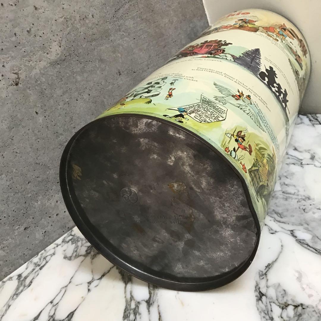 ピノキオ W.D.P. ビンテージ ブリキ缶 BIGサイズ ディズニー
