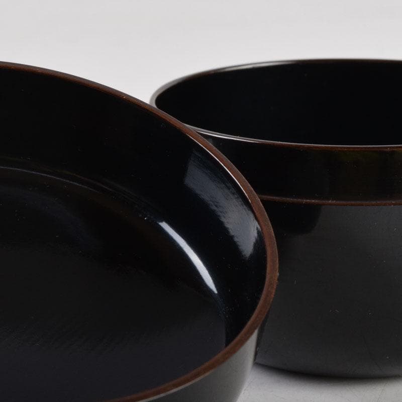 茶道具　黒漆　平棗　伊藤春宗造　共箱　V　8410