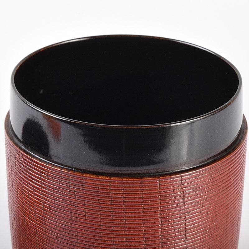 茶道具　輪島塗　久世宗春作　千筋涌茶入　棗　共箱　V　6886