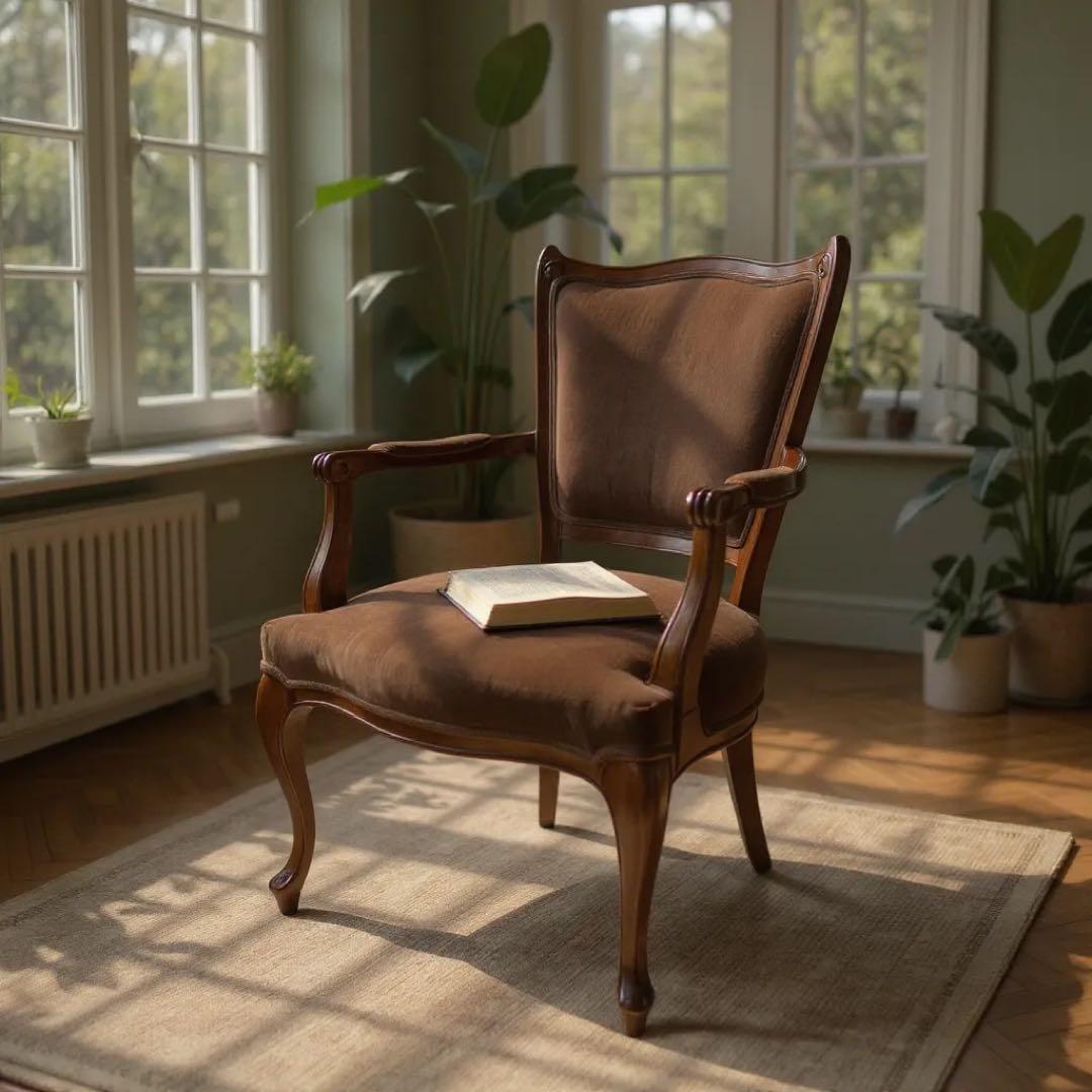 【maruni/マルニ】木製 アームチェア 猫脚 椅子 オールドマルニ 70's